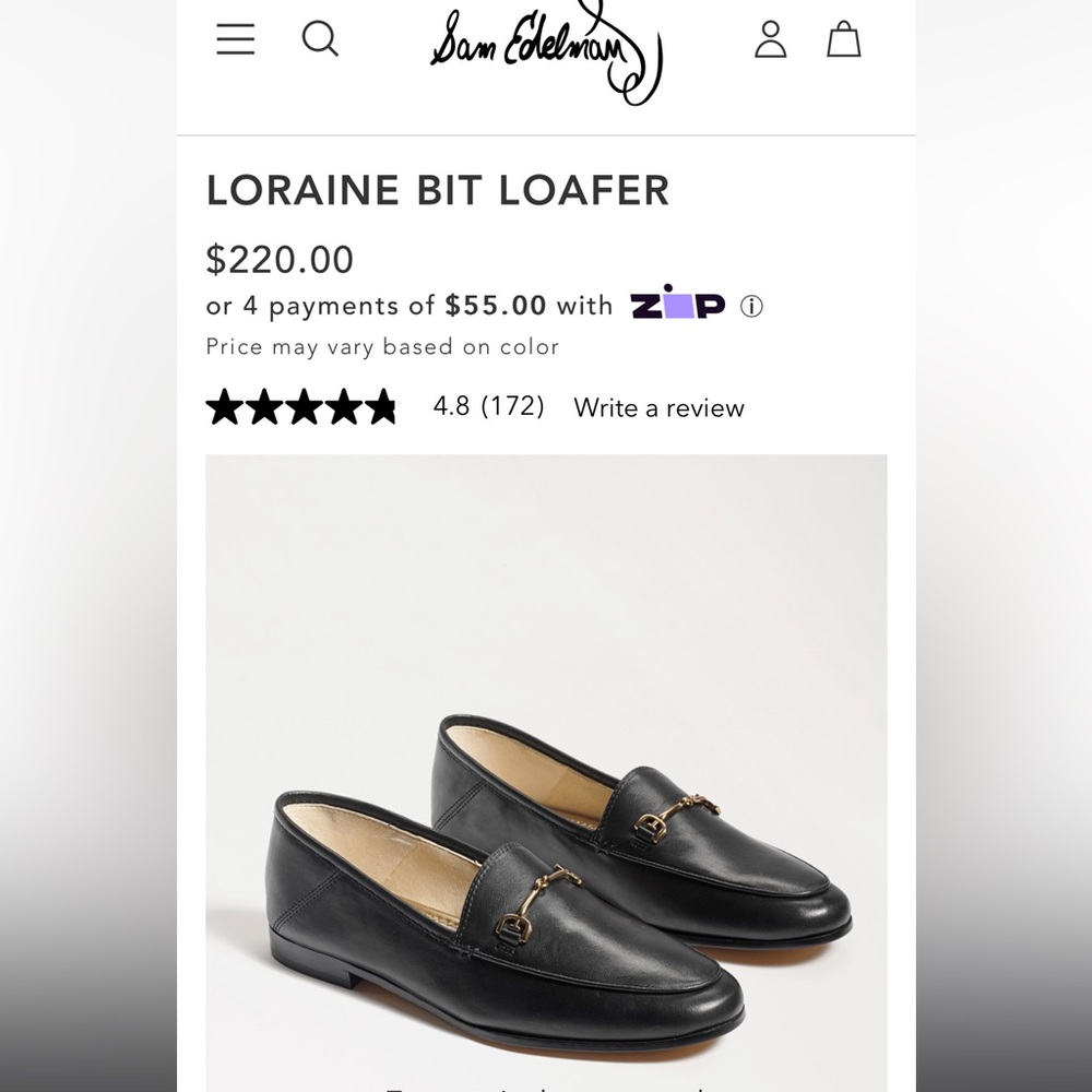 Brand New Sam Edelman - Lorraine Bit Loafer Size 6 women’s in black.